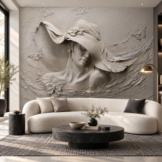 Whispers of Grace Sculptural-Effect Wall Mural