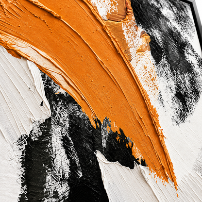 Amber Arc in Motion (Single Panel) Abstract Wall Art