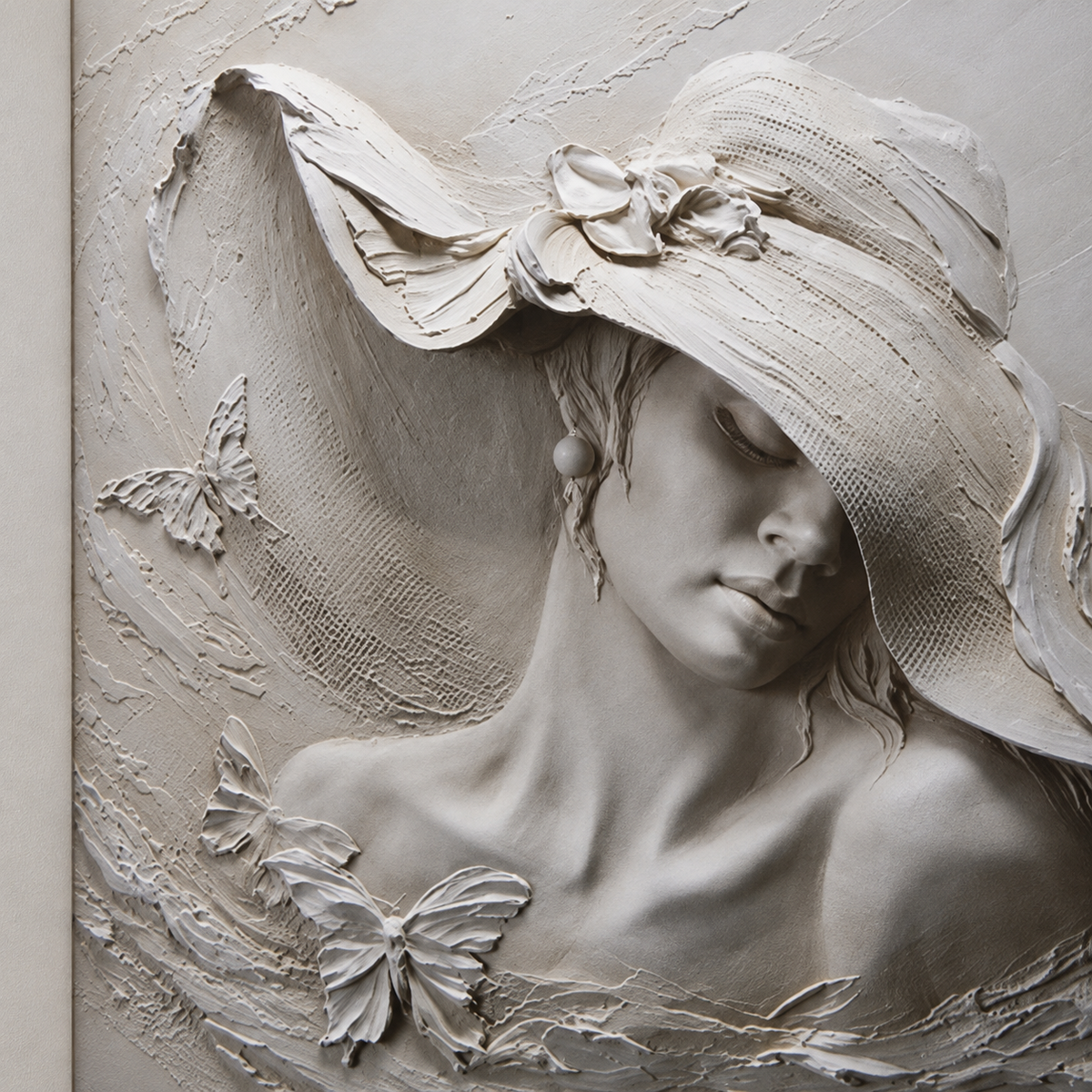 Whispers of Grace Sculptural-Effect Wall Mural