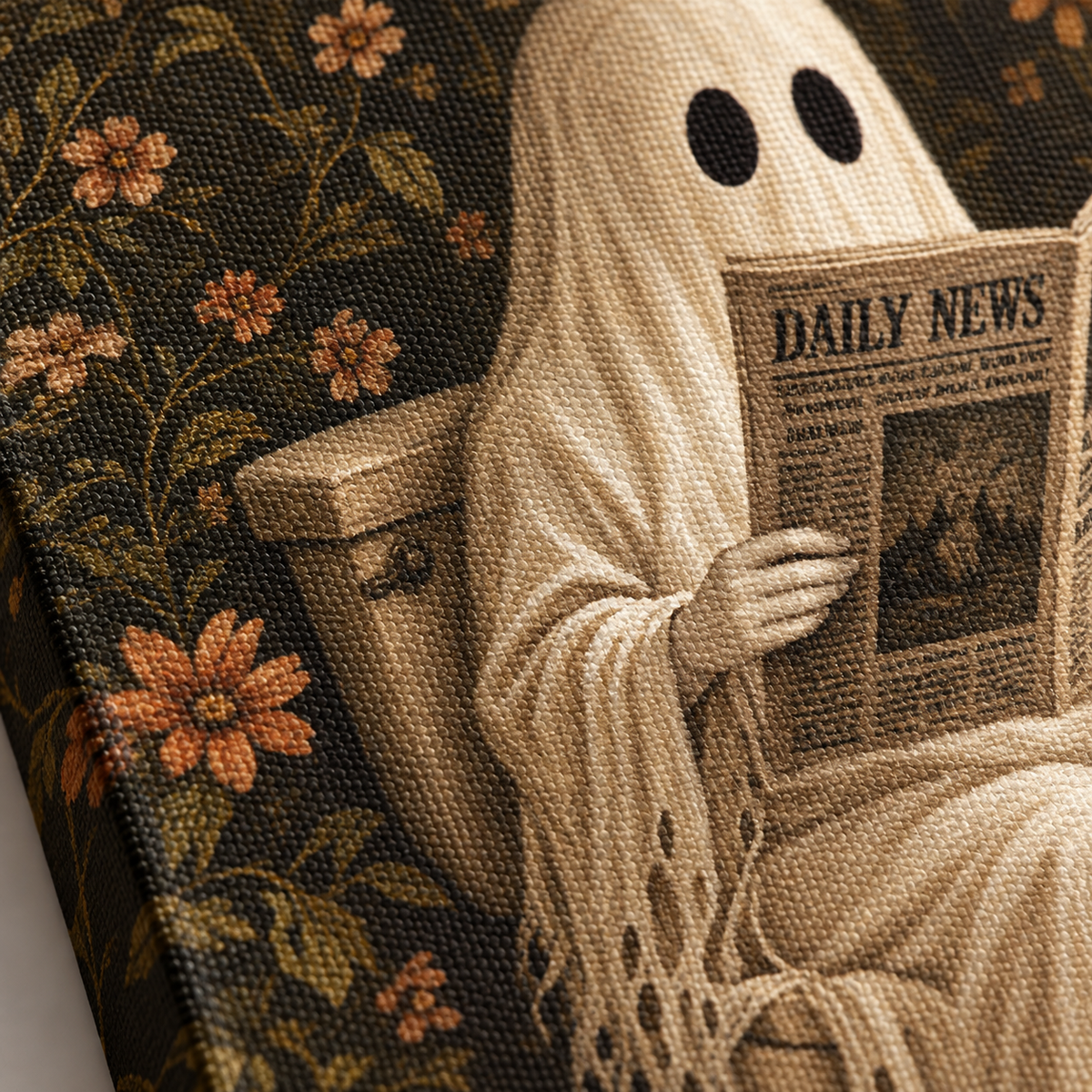 The Daily Boo Ghost (Single Panel) Halloween Canvas Wall Art