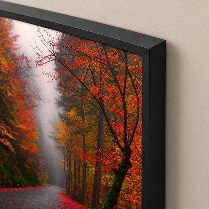 Autumn Forest Path Framed Art Poster